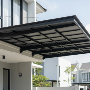 Kanopi Cantilever Tanpa Tiang di Medan Harganya Berapa? Cek Paket Borongan Lengkap dari Jaya Intero Workshop Las!