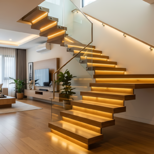 Tangga melayang interior rumah di Medan by Jaya Intero Workshop Las