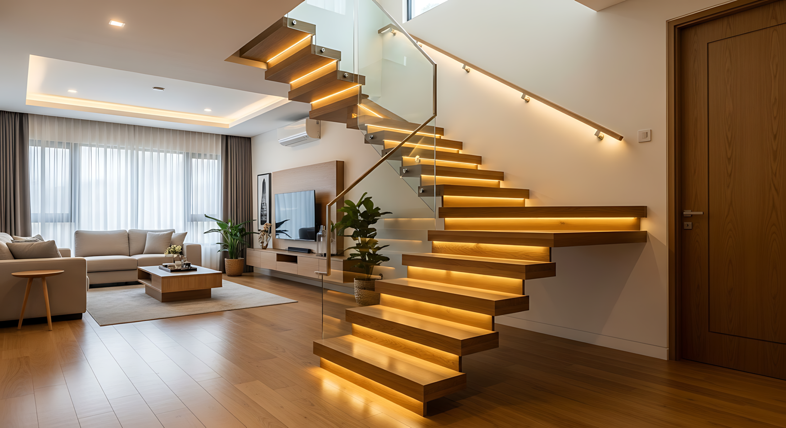 Tangga melayang interior rumah di Medan by Jaya Intero Workshop Las