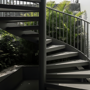 Tangga melingkar besi anti karat di Medan by Jaya Intero Workshop Las