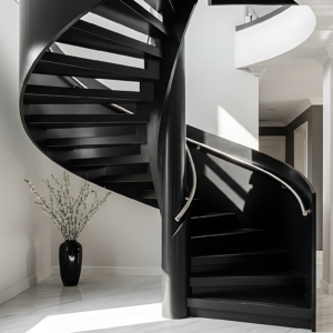 Tangga melingkar finishing cat duco di Medan by Jaya Intero Workshop Las