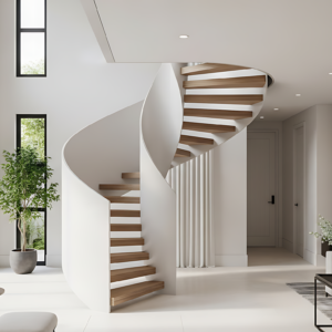 Tangga melingkar lantai 2 di Medan by Jaya Intero Workshop Las