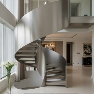 Tangga melingkar modern di Medan by Jaya Intero Workshop Las