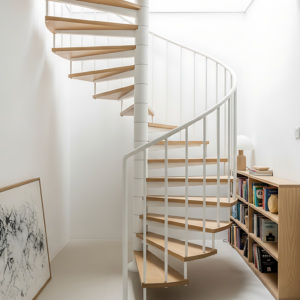 Tangga melingkar rumah kecil di Medan by Jaya Intero Workshop Las