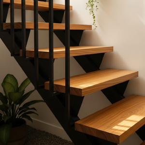 Tangga rebah besi & kayu di Medan by Jaya Intero Workshop Las