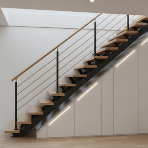 Tangga rebah rumah minimalis di Medan by Jaya Intero Workshop Las