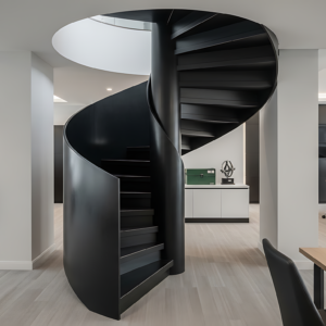 Tangga spiral kantor di Medan by Jaya Intero Workshop Las