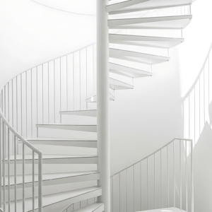 Tangga spiral minimalis di Medan by Jaya Intero Workshop Las