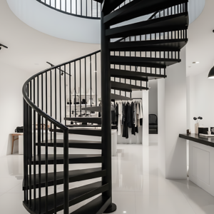 Tangga spiral ruko di Medan by Jaya Intero Workshop Las