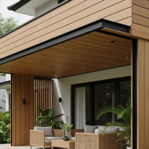 Kanopi Besi Wood Plastic Composite WPC di Medan Harganya Berapa? Cek Paket Borongan Lengkap dari Jaya Intero Workshop Las!
