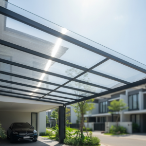 Kanopi Solarflat Solid Polycarbonate di Medan Harganya Berapa? Cek Paket Borongan Lengkap dari Jaya Intero Workshop Las!