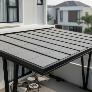 Kanopi Spandek Pasir Minimalis di Medan Harganya Berapa? Cek Paket Borongan Lengkap dari Jaya Intero Workshop Las!