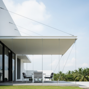 Kanopi Suspensi Kabel Baja di Medan Harganya Berapa? Cek Paket Borongan Lengkap dari Jaya Intero Workshop Las!